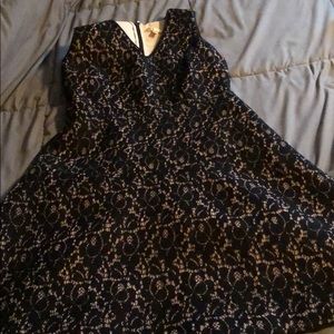 Boutique black and cream dress NWOT